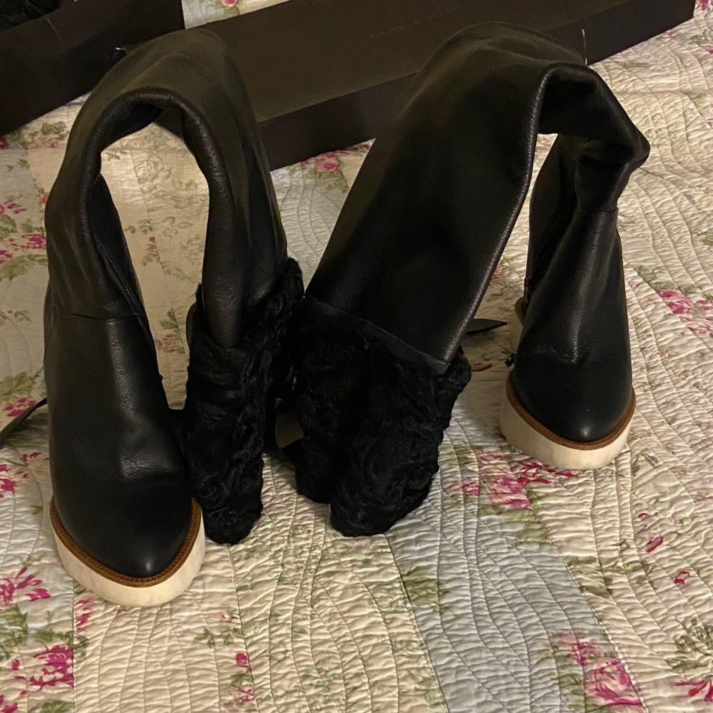 Paloma Barcelo Black Over the Knee Boots